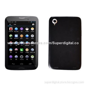 7-inch Quad-core Phablet with MTK6589 CPU, Support 3G, Phone Call, Digital TV, GPS